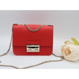NWT Furla Bella Crossbody Bag, Fuoco Color Orange